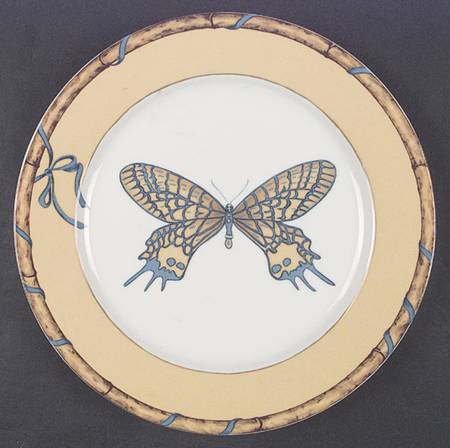 Butterfly Bamboo Salad/Dessert Plate
