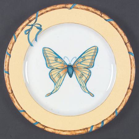 Butterfly Bamboo Salad/Dessert Plate