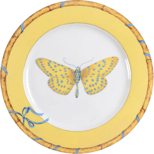Butterfly Bamboo Salad/Dessert Plate by Lynn Chase