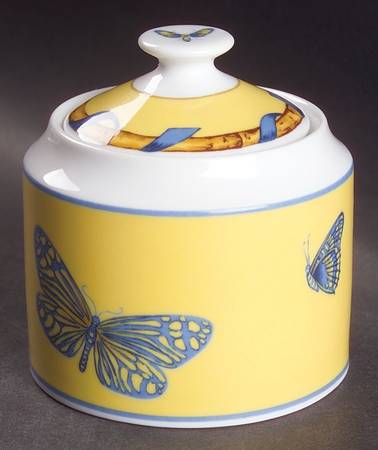 Butterfly Bamboo Sugar Bowl & Lid