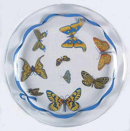 Butterfly Bamboo Glassware Dessert Plate