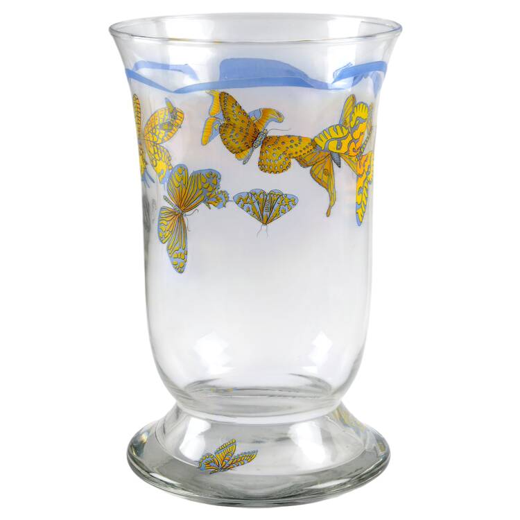 Butterfly Bamboo Glassware Hurricane Lamp/Vase
