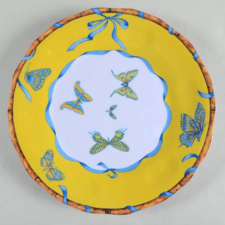 Butterfly Bamboo Melamine Dinner Plate
