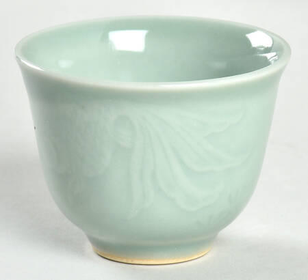 Celadon Koi Fish Sake Cup