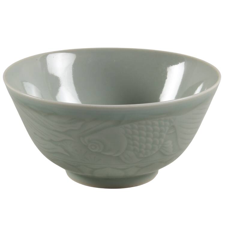 Celadon Koi Fish Soup/Cereal Bowl