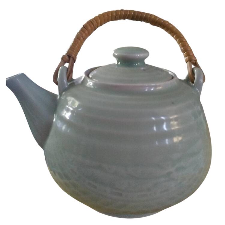 Celadon Koi Fish Teapot & Lid