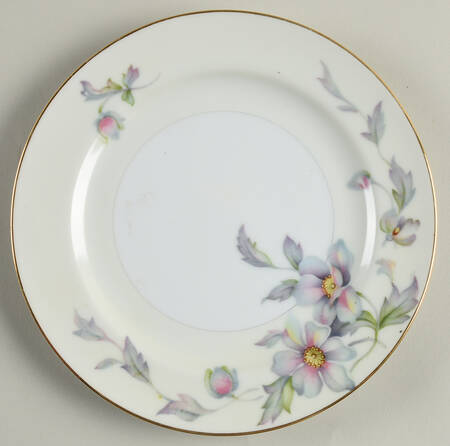 Silver Poppy Salad Plate