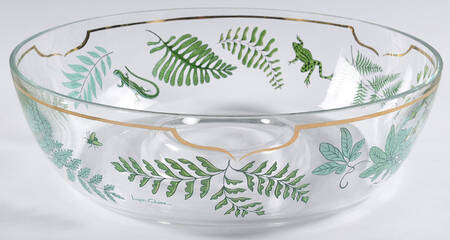 Fern Fantasy Glassware Chip and Dip, Plate Only