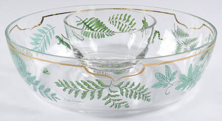 Fern Fantasy 2-Piece Glassware Chip and Dip Set