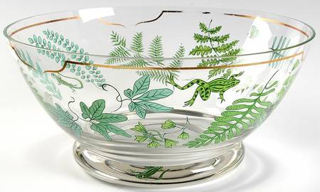 Fern Fantasy Large Glassware Salad Bowl