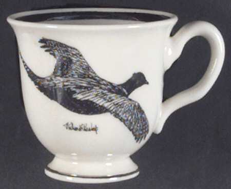 Wild Game Birds Footed Demitasse Cup
