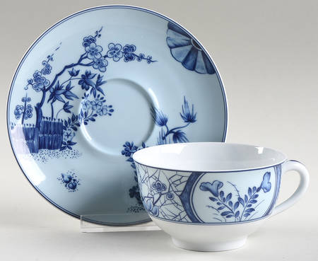 Cerisiers De Monet Footed Cup & Saucer Set