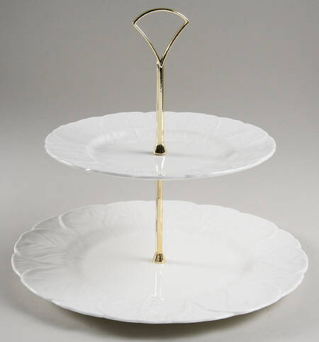 Countryware 2 Tiered Serving Tray (Dinner & Salad Plate)