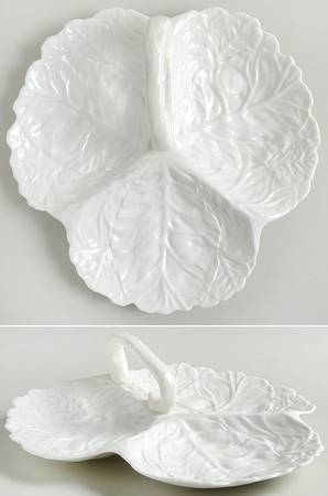 Countryware 3-Part Relish with Center Ceramic Handle