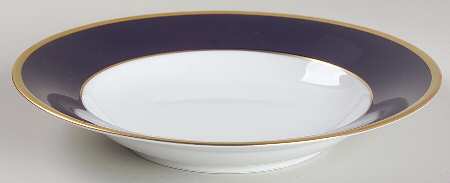 Arc En Ciel Ambassade Blue Large Rim Soup Bowl