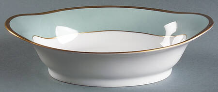 Arc En Ciel Mint Green (Airain) 9" Oval Vegetable Bowl