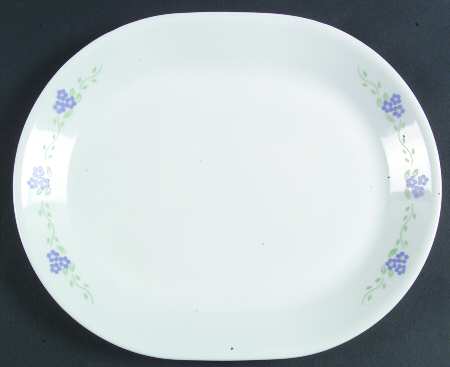 Forget Me Not 12" Oval Serving Platter