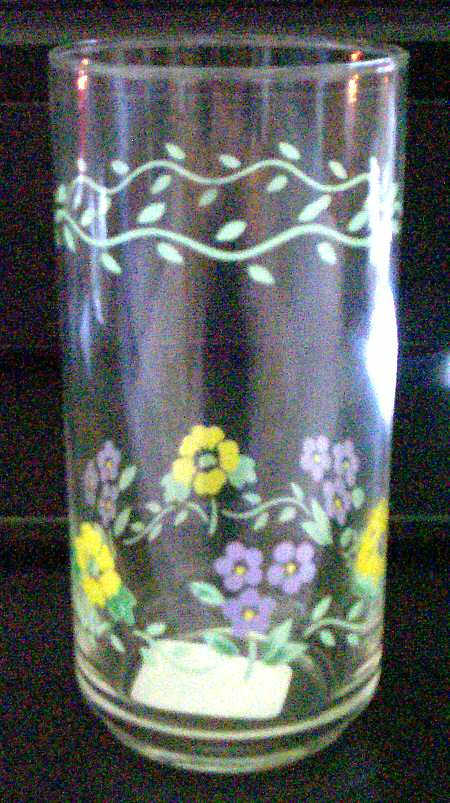 Forget Me Not Glassware Tall Tumbler