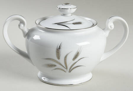 Silver Wheat (Rim Shape) Sugar Bowl & Lid