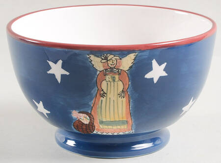Folk Angel Dessert Bowl