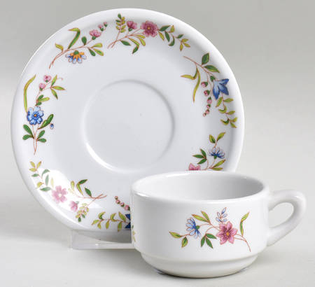 Versailles (Smooth) Flat Demitasse Cup & Saucer Set