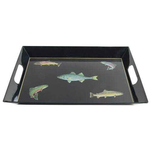 American Waters 19" Rectangular Handled Serving Melamine Tray