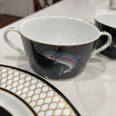 American Waters Flat Cream Soup Bowl