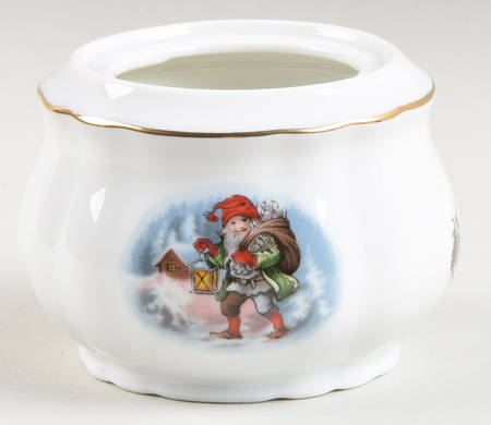 Old Fashioned Christmas Sugar Bowl No Lid
