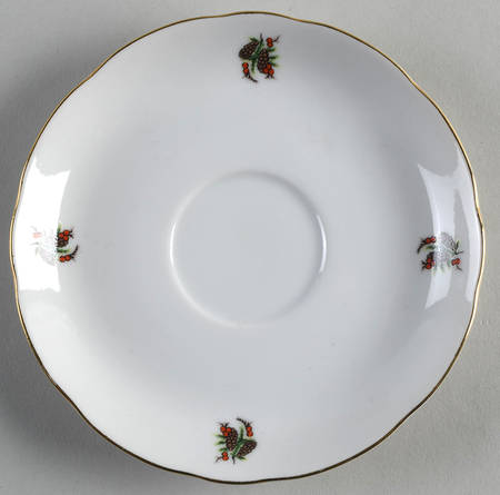 Old Fashioned Christmas Saucer for Flat Cup