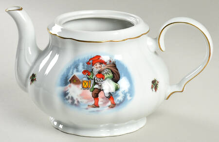 Old Fashioned Christmas Teapot No Lid