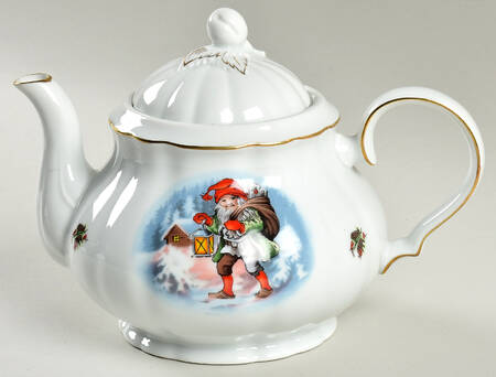 Old Fashioned Christmas Teapot & Lid