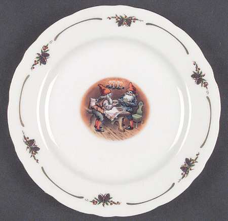 Old Fashioned Christmas Bread & Butter Plate