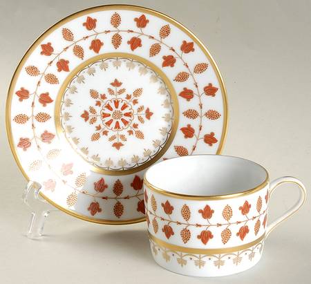 Matignon Rust Flat Cup & Saucer Set