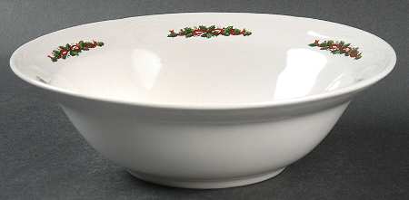 Christmas Time Embossed Rim Soup Bowl