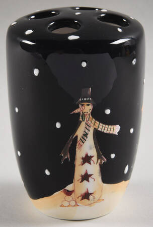Midnight Snowman Toothbrush Holder