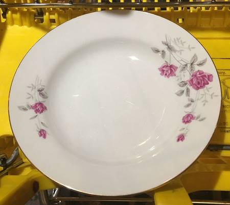 Wedding Rose Rim Soup Bowl