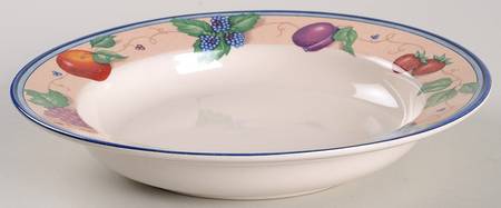 Fruit and Berry Rim Soup Bowl