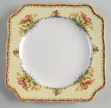 Tulip Square Dinner Plate by Crown Ducal