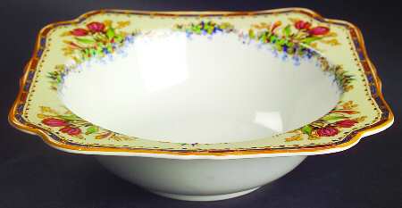 Tulip 8" Square Vegetable Bowl by Crown Ducal