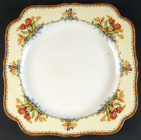 Tulip 12" Square Chop Plate by Crown Ducal