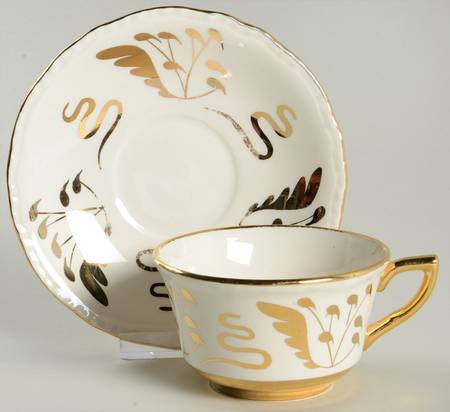 Abingdon Flat Cup & Saucer Set