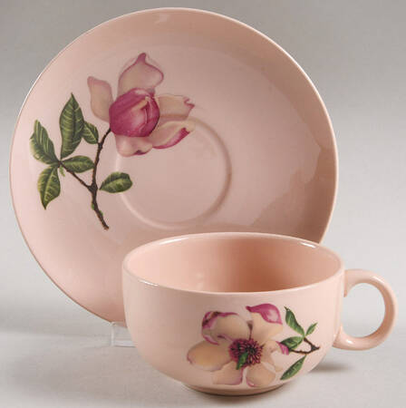 Southern Bell Pink Flat Cup & Saucer Set