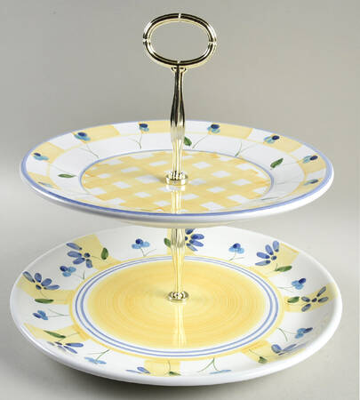 Zafferano 6 5/8"-10"  2 Tiered Serving Tray (Dp, Sp) HC