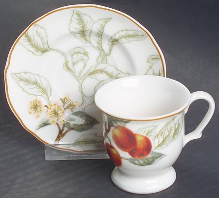 Summer Grove Footed Demitasse Cup & Saucer Set
