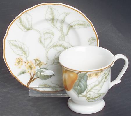 Summer Grove Footed Demitasse Cup & Saucer Set