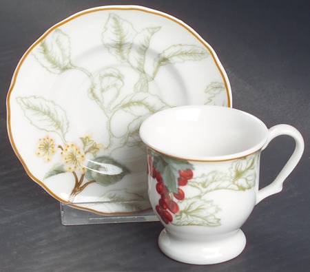 Summer Grove Footed Demitasse Cup & Saucer Set