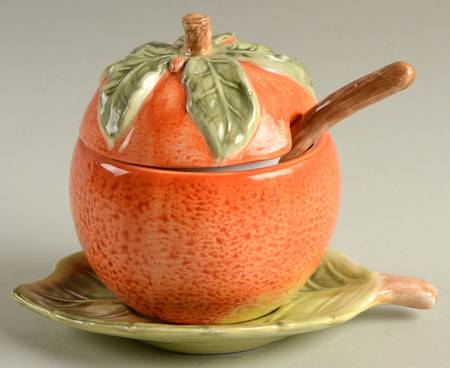 Summer Grove Jam/Jelly & Lid w/Underplate & Spoon