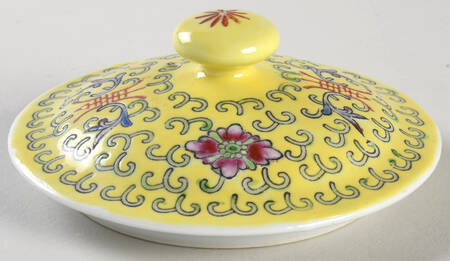 Mun Shou Longevity Yellow Lid for Teapot