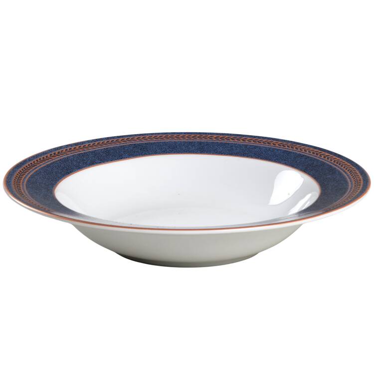 Anniston Blue Large Rim Soup Bowl