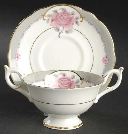 Democrat Footed Bouillon Cup & Saucer